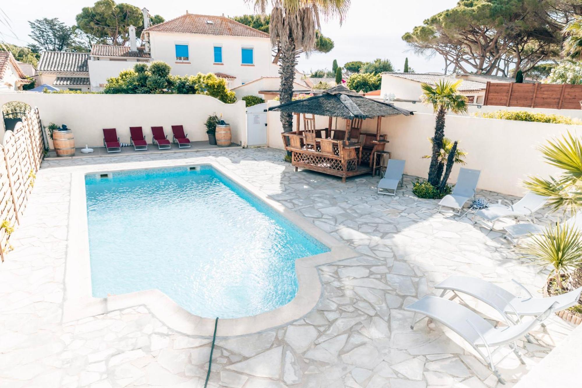 Reve D'Azur, 2 Chambres, Maison Julia En Bord De Mer A La Nartelle, Piscine Partagee, Parking & Terrasse Bbq, Wifi Et Draps Inclus Plage A Pied Сент-Максім Екстер'єр фото