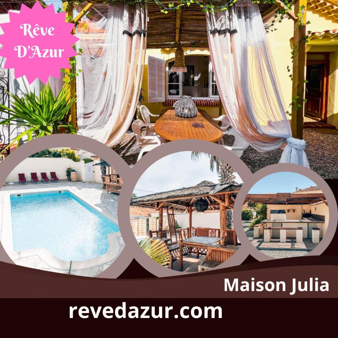 Reve D'Azur, 2 Chambres, Maison Julia En Bord De Mer A La Nartelle, Piscine Partagee, Parking & Terrasse Bbq, Wifi Et Draps Inclus Plage A Pied Сент-Максім Екстер'єр фото